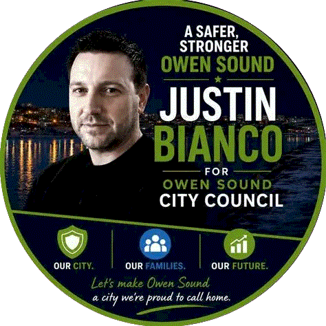 Justin Bianco, candidate for Owen Sound City Council